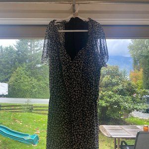 Black and White Floral Dress